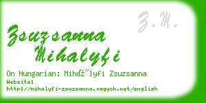 zsuzsanna mihalyfi business card